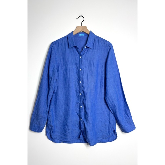 J. MCLAUGHLIN Linen Long Sleeve Shirt - Picture 1 of 6